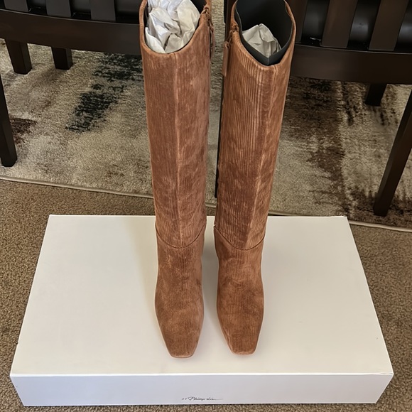 πHPπNIB 3.1 Phillip Lim Tess Ribbed Suede Knee Boots - Picture 9 of 10